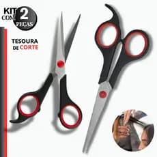 Tesoura Corte Cabelo Barbearia 1ou 2 Unidades Profissional Salão de Beleza 5 Polegadas