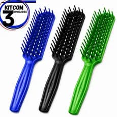 Escova de Cabelo Desembaraçadora Profissional Pente Jacaré até 3 unidades Cores sortidas