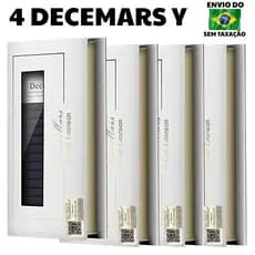 Kit 4 Cílios Decemars Y 0.07D Volume Brasileiro Alongamento Original Com Selo YY Extensão De Cilios.