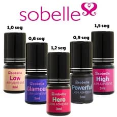 Cola Adesivo Sobelle Glamour Powerful High Hero Low Alongamento Cilios Extensão de Cílios Retenção