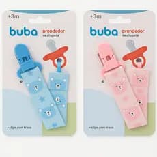 Prendedor de Chupeta Para Bebê Ursinho Buba | Com Trava | Prendedor De Chupeta Infantil De Bebe