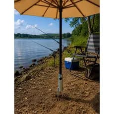 SUPORTE PARA GUARDA SOL E VARA DE PESCA TUBO FIXO Diametro 3 CM.