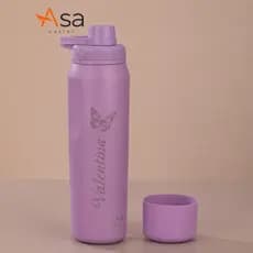 Garrafa Térmica Inox 650ml 950ml Com Alça Tampa Antivazamento Mantém Gelada ou Quente Kubb Personalizada a Laser Fosca