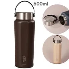 Garrafa Térmica Personalizada Hydra Essence 600ml Inox com Alça | 12h Quente 24h Frio