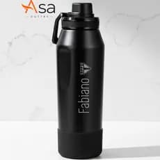 Garrafa Térmica Inox 650ml Fosca Grande 1 Litro Agua Bebidas Geladas e Quentes  Academia Qualidade