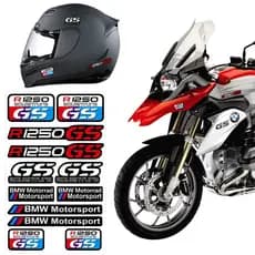 KIT ADESIVO MOTO CAPACETE BMW R 1250 GS PRETO