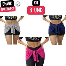 Kit C/03 Tapa Bumbum Para Usar Com Legging Fitness Academia Modelo Confortavel Ginástica Caminhada Feminino