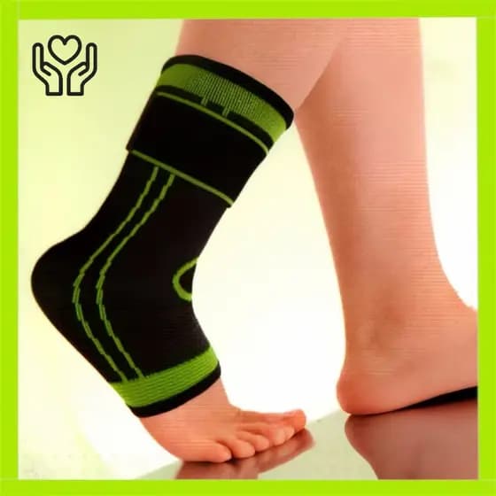 Impofit Tornozeleira De Alta Compressão Ajustável Velcro Ortopédica / Esportiva Lesões Dores Recuperação em Neoprene