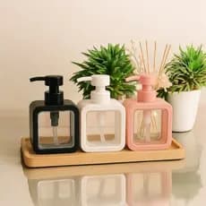 Homeart Porta Sabonete Liquido Shampoo Detergente Bomba Pump Banheiro Lavabo Cozinha Dispenser Sabão Moderno Minimalista