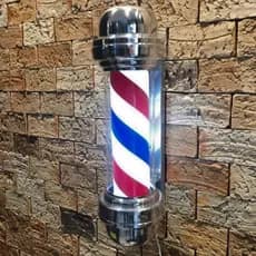 Barber Pole SEM GLOBO Giratório Poste Luminoso Para Barbearia Luxuoso Retrô