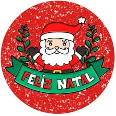 Etiquetas Decorativas Tema Natal E Ano Novo 4x4cm Redondo