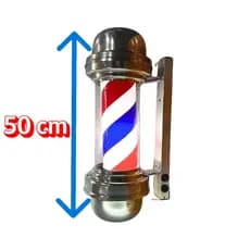 Barber Pole 50cm Giratório Poste Iluminação Com Lâmpada Barbearia 127/220v