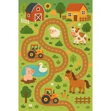 Pista de Corrida Tapete em Lona Carrinho Menino Carro Infantil 100x65