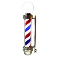 Barber Pole COM GLOBO Giratório Acende Barbearia Luxuoso Retrô