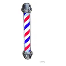 Barber Pole 1 Metro Para Barbearia Giratório Iluminado Acende Megan