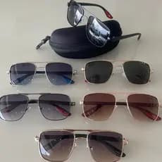 Óculos de Sol Masculino Aviador Quadrado UV400 Armação de Metal Leve e Estiloso