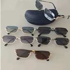 Óculos de Sol Feminino Quadrado Pequeno UV400 Retro Fashion com Estojo