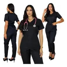 Pijama Cirúrgico Feminino Oxford Scrub Hospitalar Não Amassa Envio Imediato