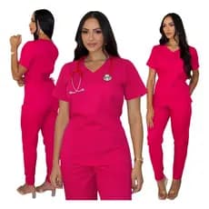 Scrubs Hospitalar Acinturado Oxford Uniforme Unissex Atacado