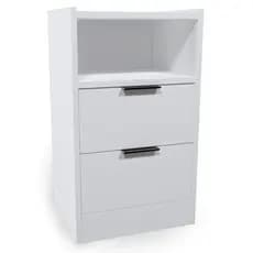 Mesa De Cabeceira VOXA Móveis Mdf 60x30cm - 1 Uni. Branco Com Fundo