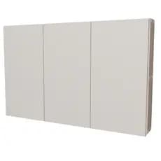 Armário Aéreo 80cm Multiuso em MDF Branco Fosco Sem Espelho 3 Portas Móvel Suspenso para Banheiro Com fundo