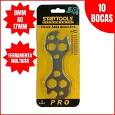 Chave Boca Fixa 10 em 1 Para Bike Bicicleta Multifunção Startools