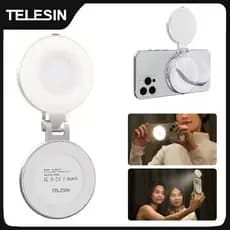 Luz De Preenchimento Magnética Para Smartphone Mini Selfie Com Brilho Ajustável De 3 Modos