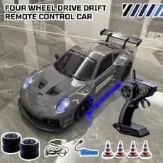 2.4G RC Drift Carro De Corrida Veículo Brinquedo Com Luzes 4CH 4WD Controle Remoto Esportivo Meninos Jogo Competição Cri
