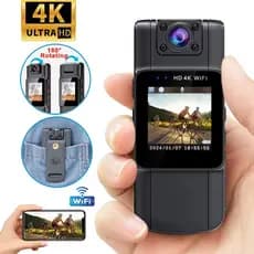 Minicâmera HD 4K 180 ° Câmera Esportiva Ajustável DV Gravador De Aplicação Da Lei Ao Ar Livre Wifi Hotspot Night Vision