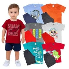Kit Sortido 6 Peças de Roupas Infantil Menino Bebê Conjunto Infantil Menino