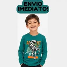 Camisetas Manga Longa Masculina Estampas Variadas Roupa De Inverno Menino Confortável Do 4 Ao 10