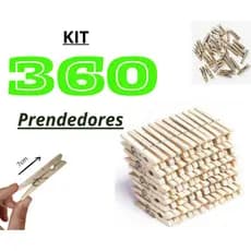 Kit 360 Prendedor de roupa grampo de madeira Pregador de Roupa prendedor pregador de pinus grampeador de roupa lavan