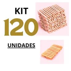 Kit  c/ 120  Prendedor Grampo De Roupas Madeira Embalagem com 120 Unidades Prendedor Pregador de roupas de madeira