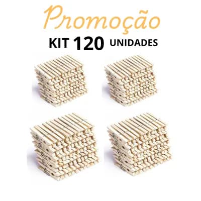 Kit 120 Unidades Prendedor, pregador de roupa, grampo de madeira, pregador, prendedores, vral lavanderia grampo de roupa