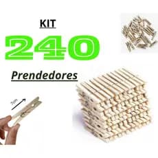 Kit 240/360/720 Prendedores de madeira  kit grampo, pregador de roupa, prendedor de pinus,  madeira lavanderia, prende