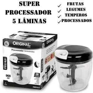 Processador Manual de Alimentos 500ml Triturador Alho Cebola Legumes Verduras frutas carnes nozes  triturador