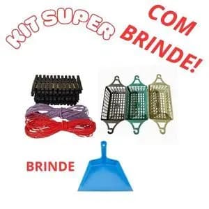 Prendedor de Plástico 48unidades + 2 Cordas p/ varal+ 1 cesta p/grampo + Pá Grátis pregador de plástico grampo de roupa
