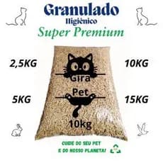 Granulado Higiênico Ecológico Para Pet 2,5kg 5kg 10kg granulado cor clara, areia de madeira, areia ecológica de madeira
