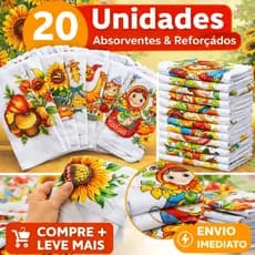 Pano De Prato Estampado Bainha Kit Com Várias Peças 100% algodão