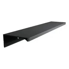 10 Puxadores 128mm Slim Sobrepor Gavetas Portas Cinza Grafit