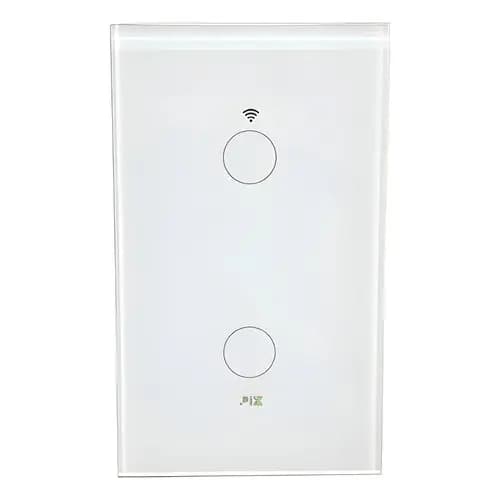 Interruptor Inteligente Pix 2 Botões Touch Alexa Modulo 2 Branco
