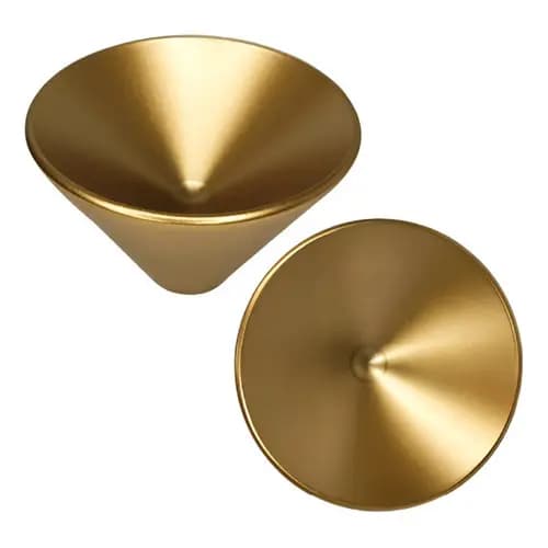 70x Puxador Cônico Dourado 43 Mm Gaveta Dourado