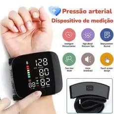 Monitor De Pressão Arterial De Pulso Recarregável Alta BP Esfigmomanômetro