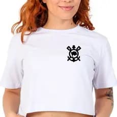 Cropped T-Shirt Yuri Alberto Corinthians Cropped Timão Yuri Alberto 100% Algodão Premium Adulto Feminino