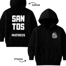 Moletom Canguru Com Capuz Futebol Time Peixe Blusa de Frio Casaco Infantil Agasalho Menino Menina