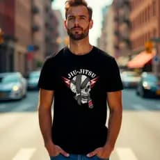 Camisa Camiseta Jiu-Jitsu Streetwear Luta Artes Marciais Blusa 100% Algodão Premium Adulto Unissex