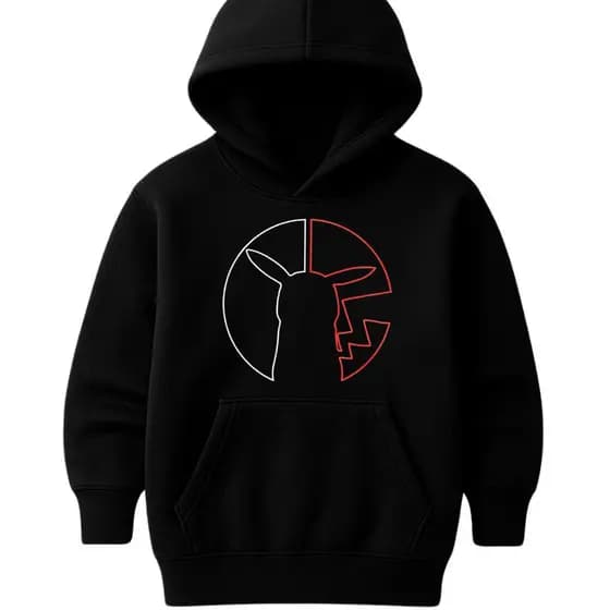 Casaco Moletom Canguru com Capuz Pokemom Poke-bola Pokebola Picachu Pikachu Nova Blusa de Frio Infantil Menino Menino