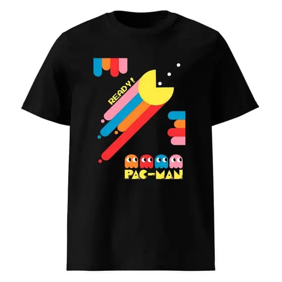 Camiseta Camisa Jogo PacMan Retrô Video Game Pac-Man Blusa 100% Algodão Premium Adulto Unissex