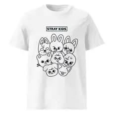 Camiseta Banda Kpop Straykids Camisa T-shirt Stray Kids Coreano Blusa 100% Algodão Premium Adulto