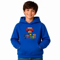 Moletom Canguru B.Stars Leon e Amigos Blusa De Frio Brawlers Agasalho Infantil Unissex Menino Menina